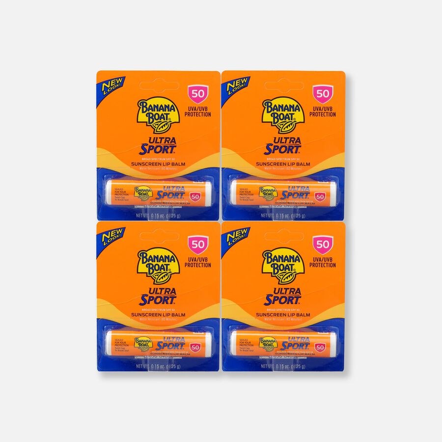 Banana Boat Ultra Sport Sunscreen Lip Balm SPF 50, .15 oz. (4-Pack), , large image number 0