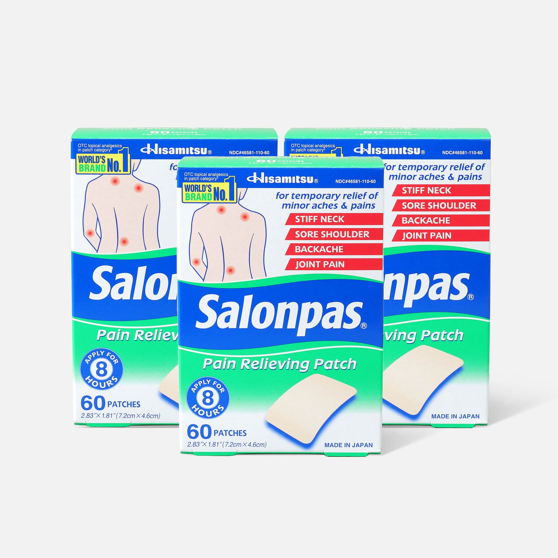 HSA Eligible Salonpas Pain Relieving Patch, 60 ct. (3Pack) HSA Eligible
