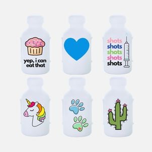 Vial Safe Insulin Vial Protector, Size Short, Diabetes Prints, 6-Pack