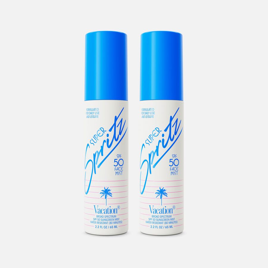 Vacation Super Spritz Sunscreen Face Mist, SPF 50, 2.2 fl oz. (2-Pack), , large image number 0