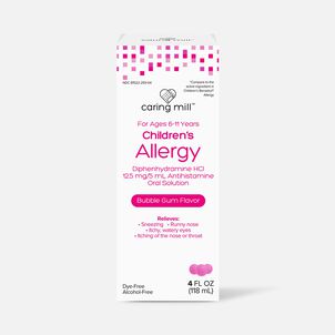 Caring Mill™ Children’s Allergy Relief, Dye-Free Bubblegum Flavor, 4 fl. oz.