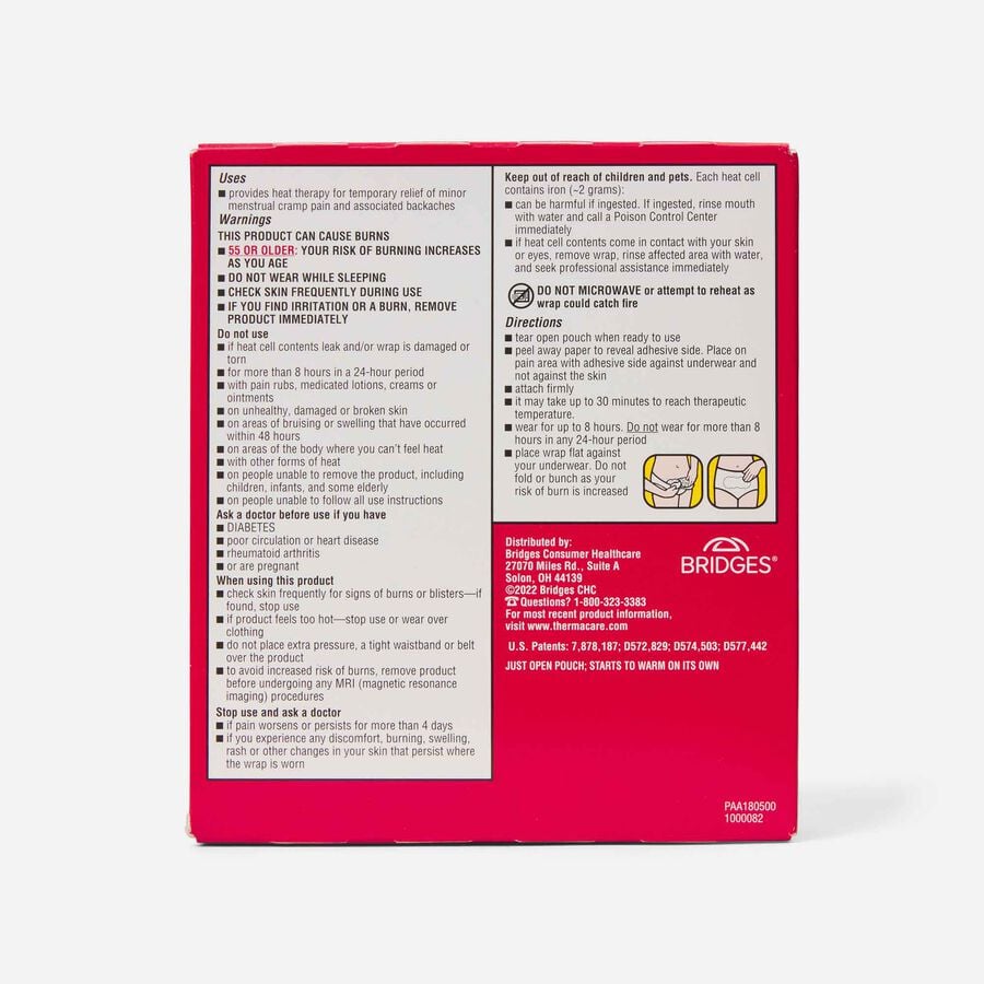 ThermaCare Menstrual Pain Relief Heatwraps, 4 ct., , large image number 1