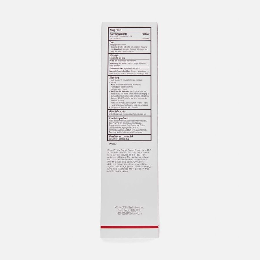 EltaMD UV Sport Broad-Spectrum Face & Body Sunscreen, SPF 50, 8 oz., , large image number 1