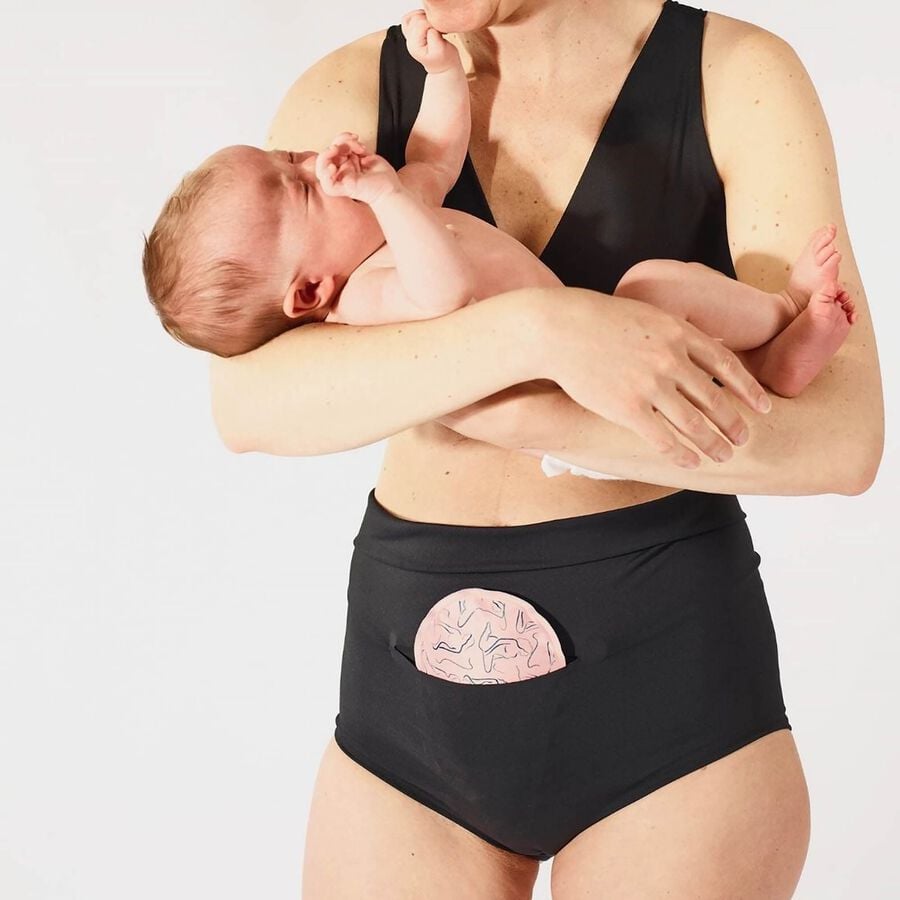 Nyssa FourthWear Postpartum Recovery Underwear & Between Legs Ice/Heat Pack, Black, , large image number 4