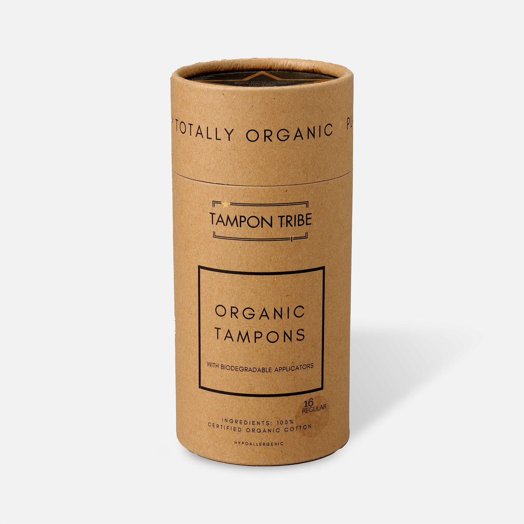 Tampon Tribe Organic Cotton Applicator Regular Tampons, 16ct