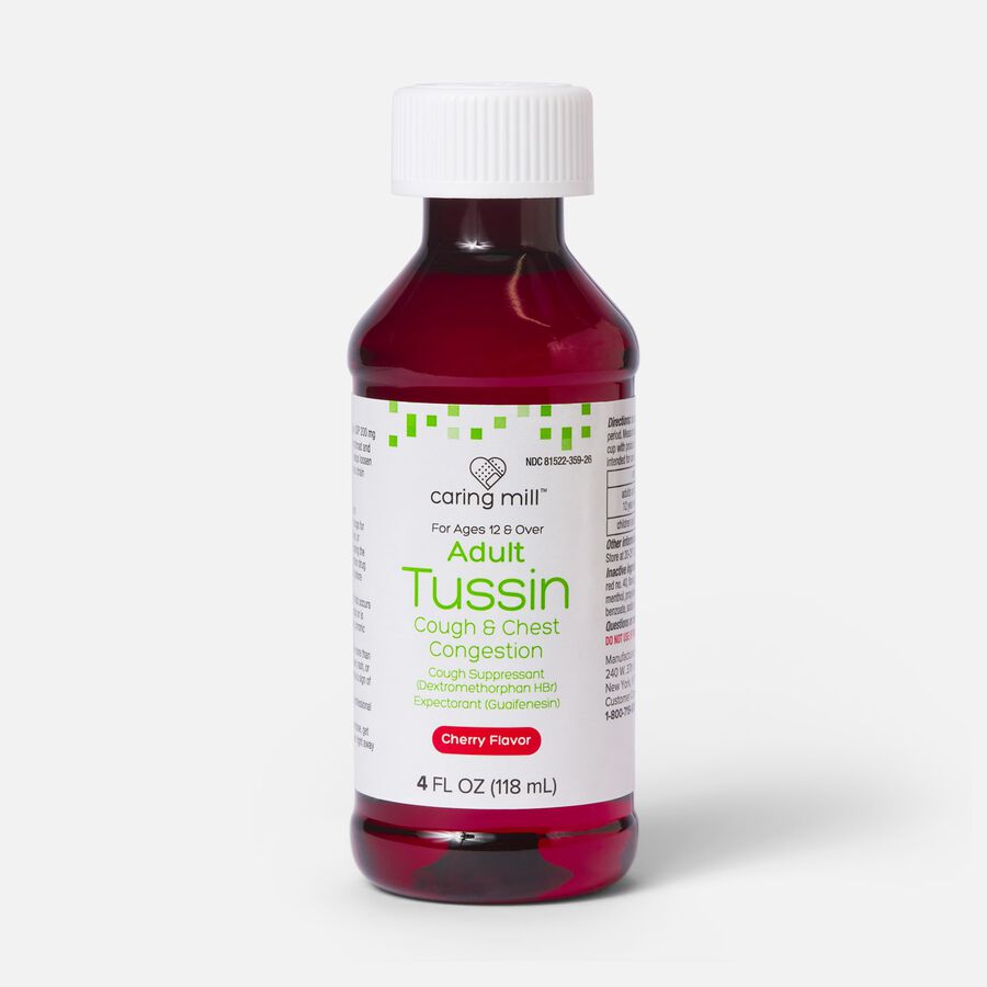 Caring Mill™ Adult Tussin Cough & Chest Congestion, Cherry Flavor, , large image number 1