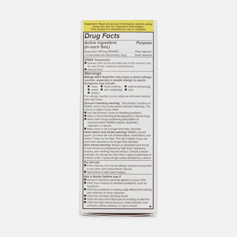 Caring Mill™ Children’s Ibuprofen Pain Reliever/Fever Reducer, Bubble Gum, 4 fl oz., , large image number 1