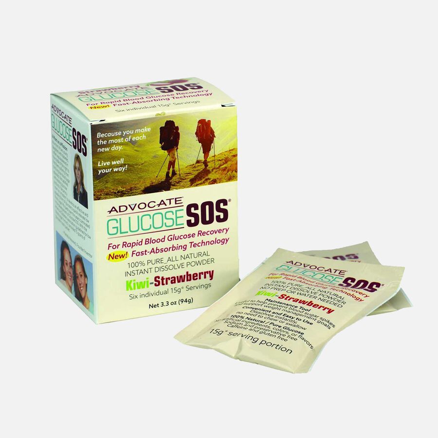Advocate Glucose SOS Powder, Kiwi-Strawberry, 3.3 oz., , large image number 0