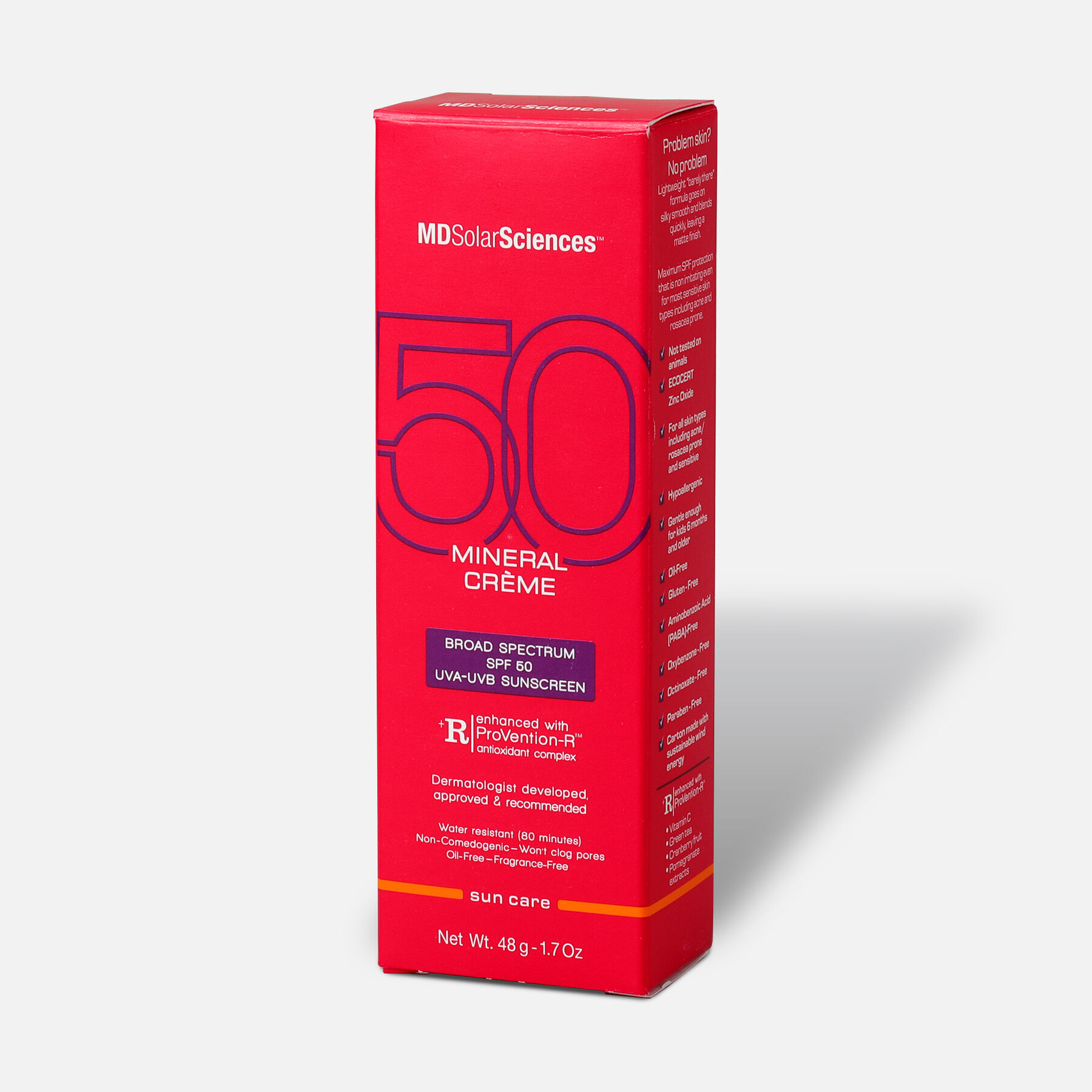 mineral creme spf 50 mdsolarsciences