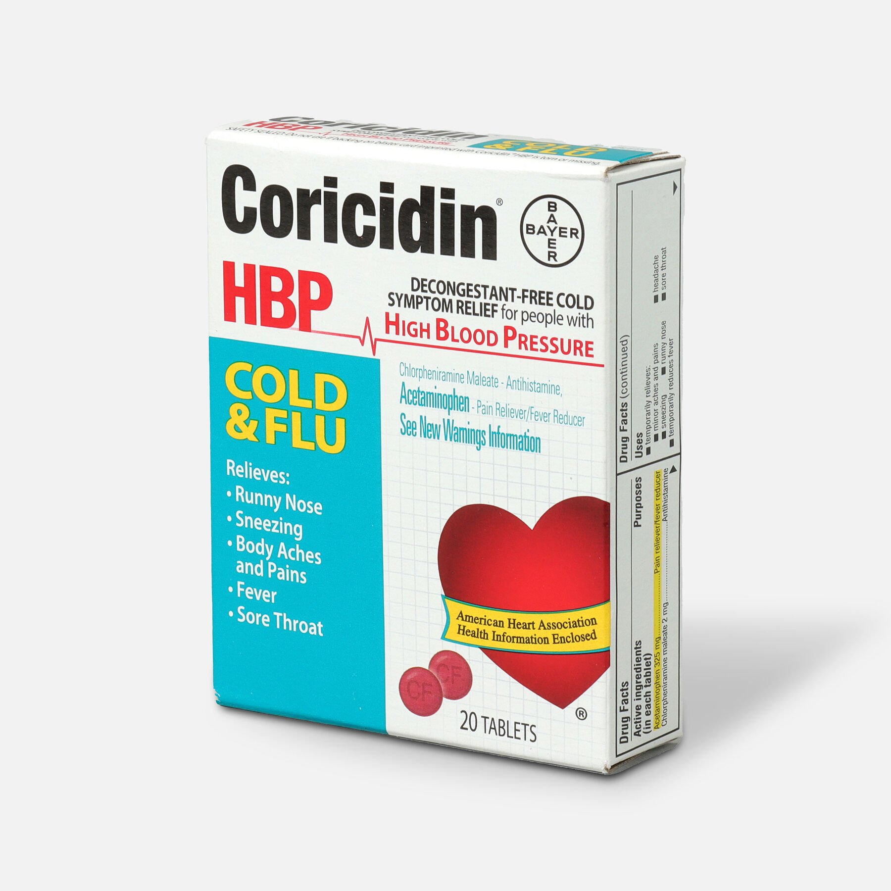Coricidin HPB Cold & Flu, 20ct