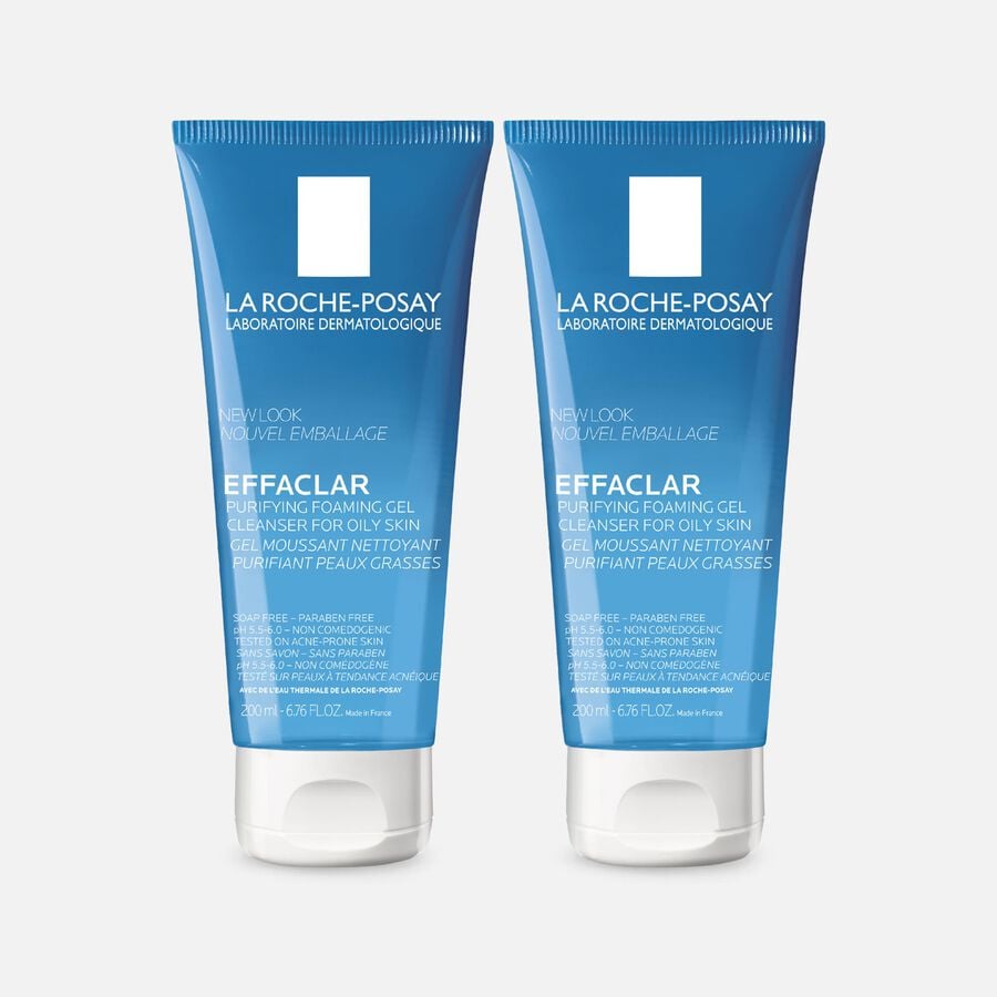 La Roche-Posay Effaclar Purifying Foaming Gel Cleanser for Oily Skin, 6.76 oz. (2-Pack), , large image number 0