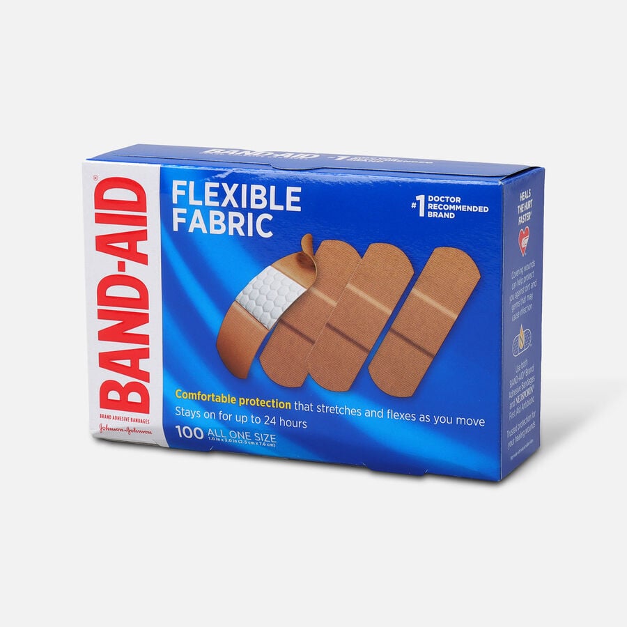 Band-Aid Flexible Fabric Adhesive Bandages, One Size, 100 ct., , large image number 1