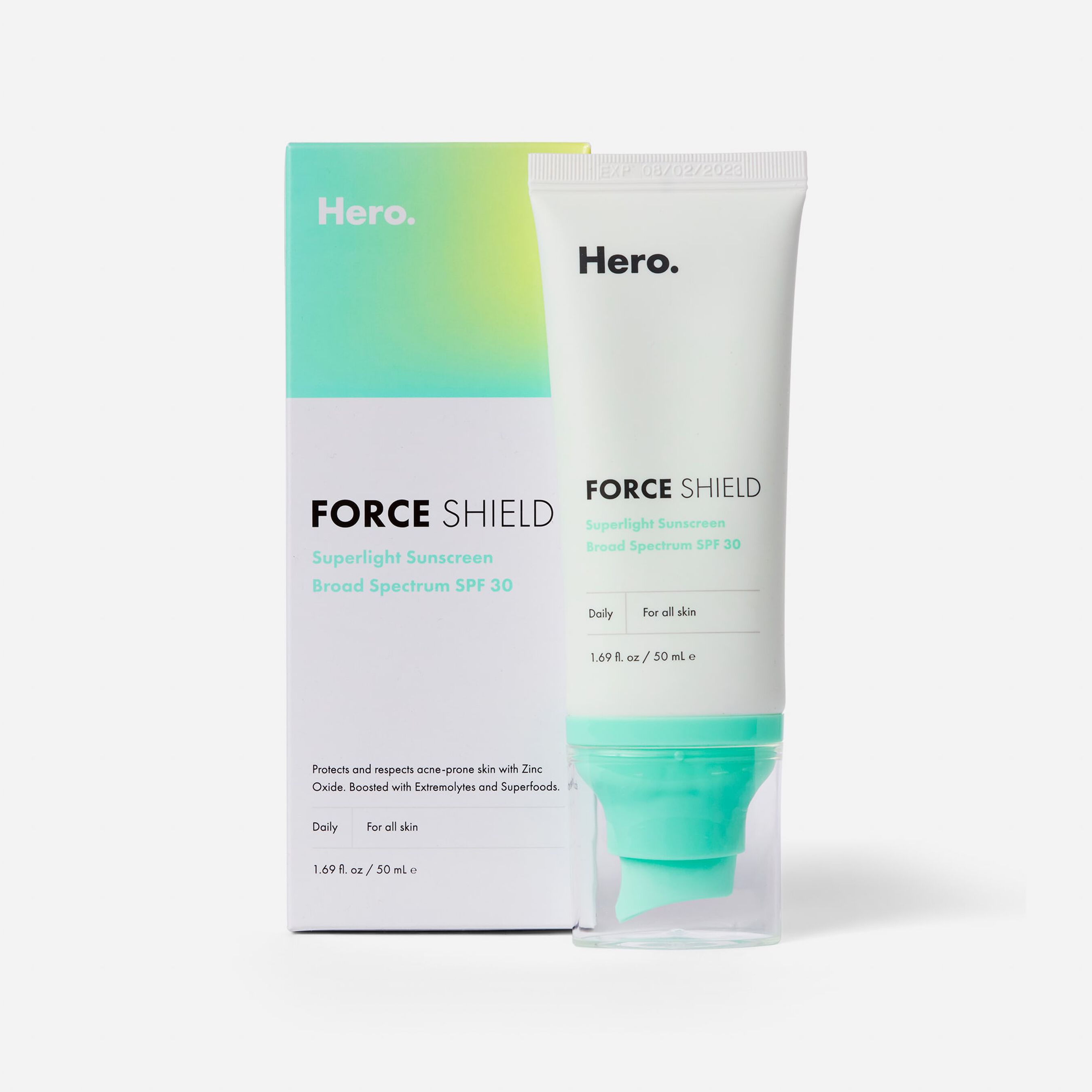 Hero Cosmetics Force Shield Superlight Sunscreen Broad Spectrum, SPF 30