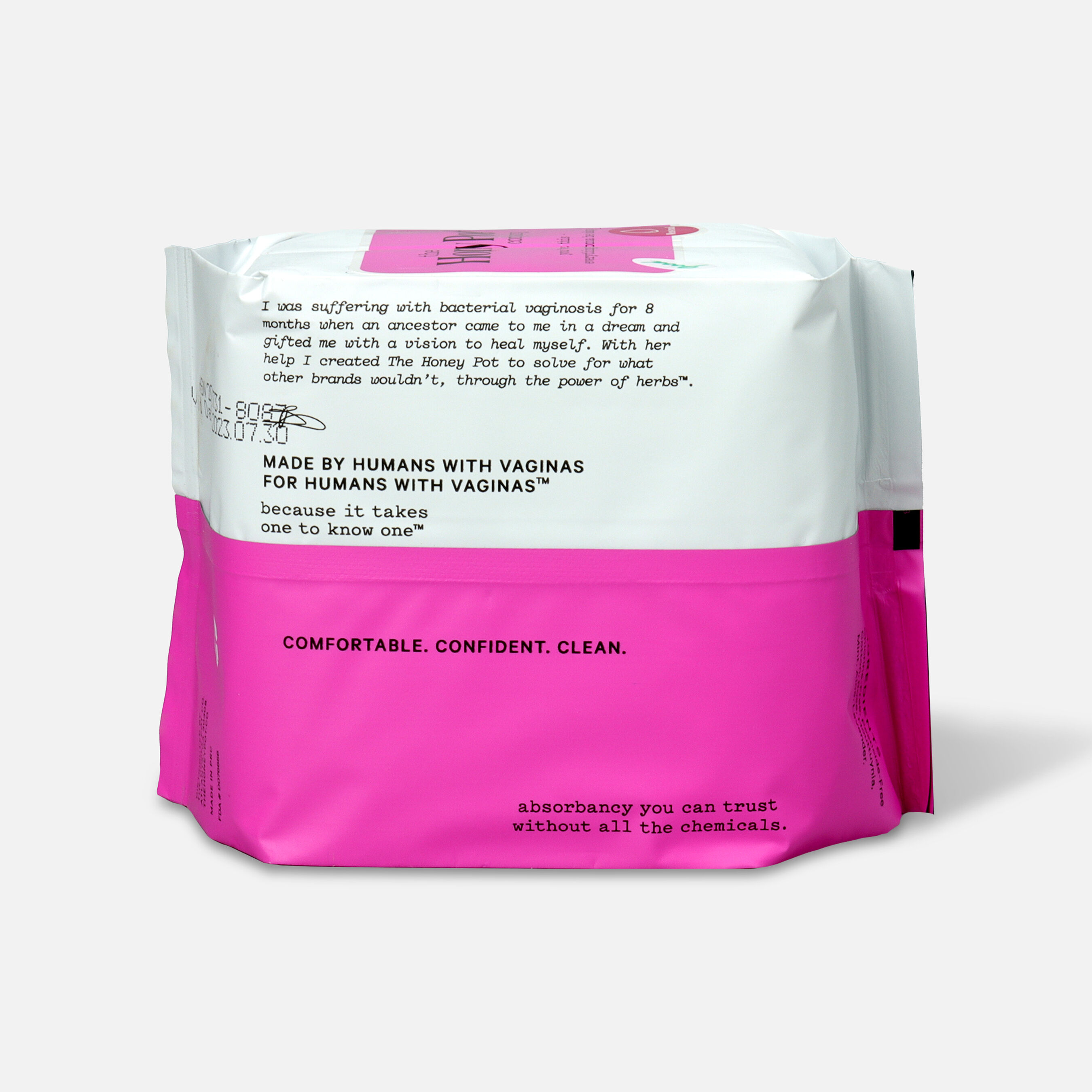 The Honey Pot Regular Herbal Pads with Wings, 20ct