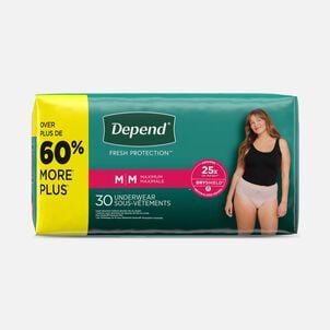 Depend Fresh Protection Adult Incontinence & Postpartum Bladder Leak Underwear for Women