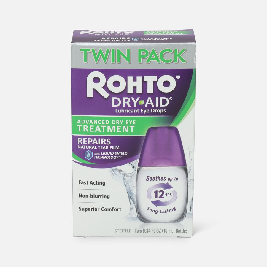 Rohto Dry Aid Lubricant, Twin Pack, 2 x 10 mL, , large image number 1