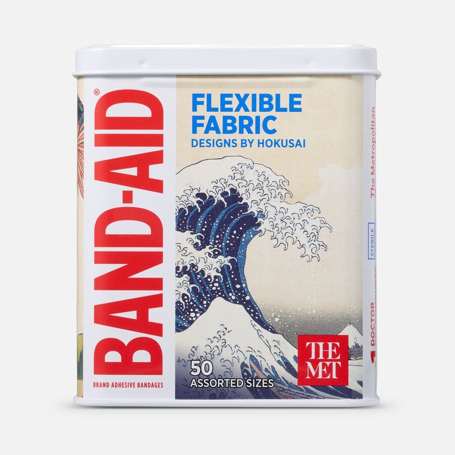 BAND-AID&reg;x The Met Flexible Fabric Adhesive Bandages, Assorted Sizes, 50 ct., , large image number 0