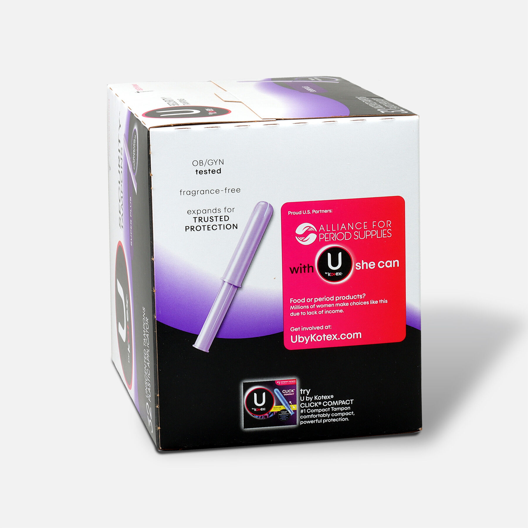 U by Kotex Security Tampons, Super Plus Absorbency, Unscented, 32 Count