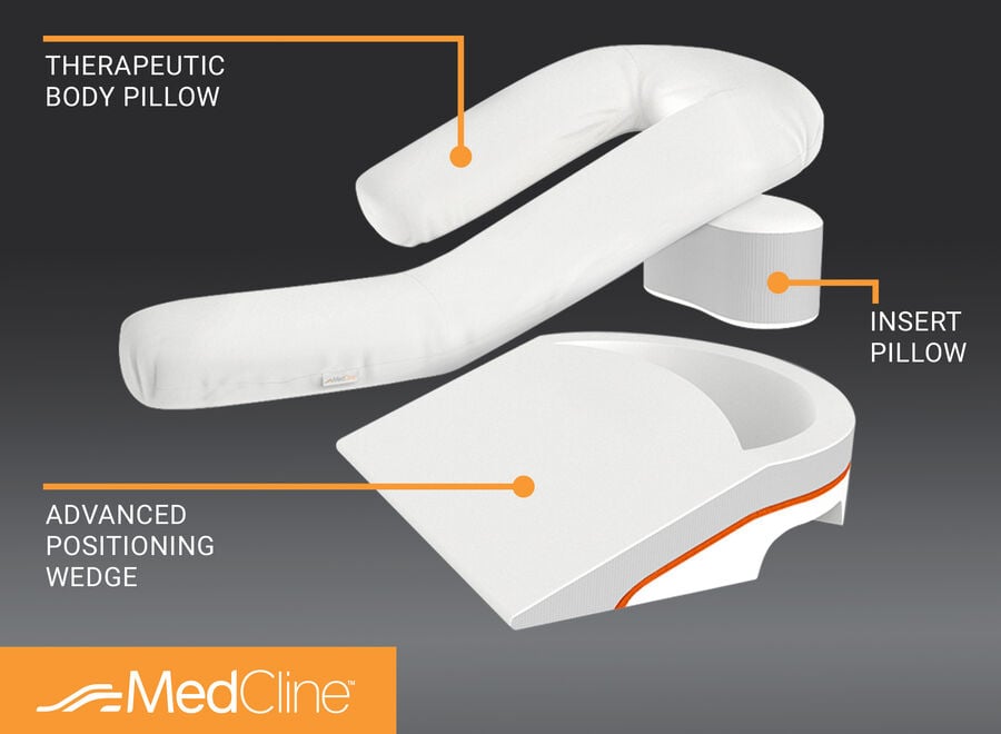 MedCline Reflux Relief Pillow System, Medium, Height 5' 5"-5' 11", , large image number 1