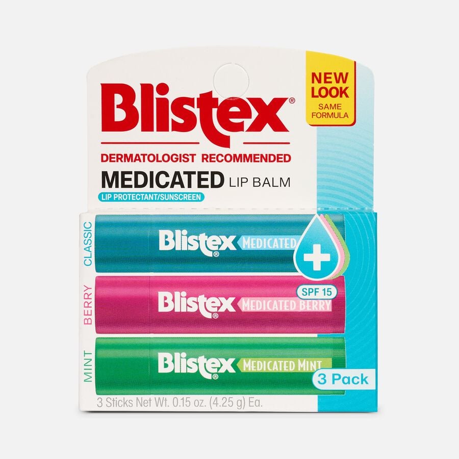 Blistex Assorted Medicated Lip Balm - 3 Pack, , large image number 0