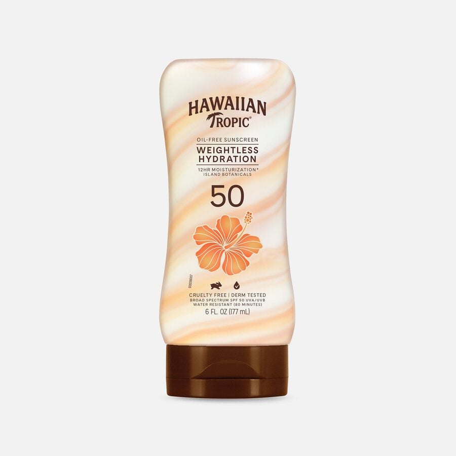 Hawaiian Tropic Silk Hydration Weightless Lotion Sunscreen, 6 oz., , large image number 1