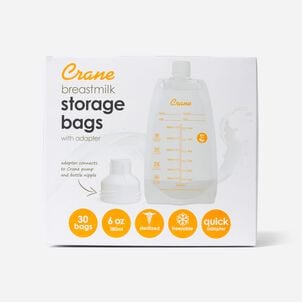 Crane Breast Milk Storage Bags, 6 oz.