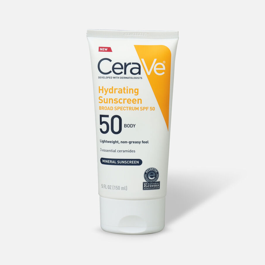 CeraVe Hydrating Mineral Face Sunscreen, SPF 50, 2.5 fl oz