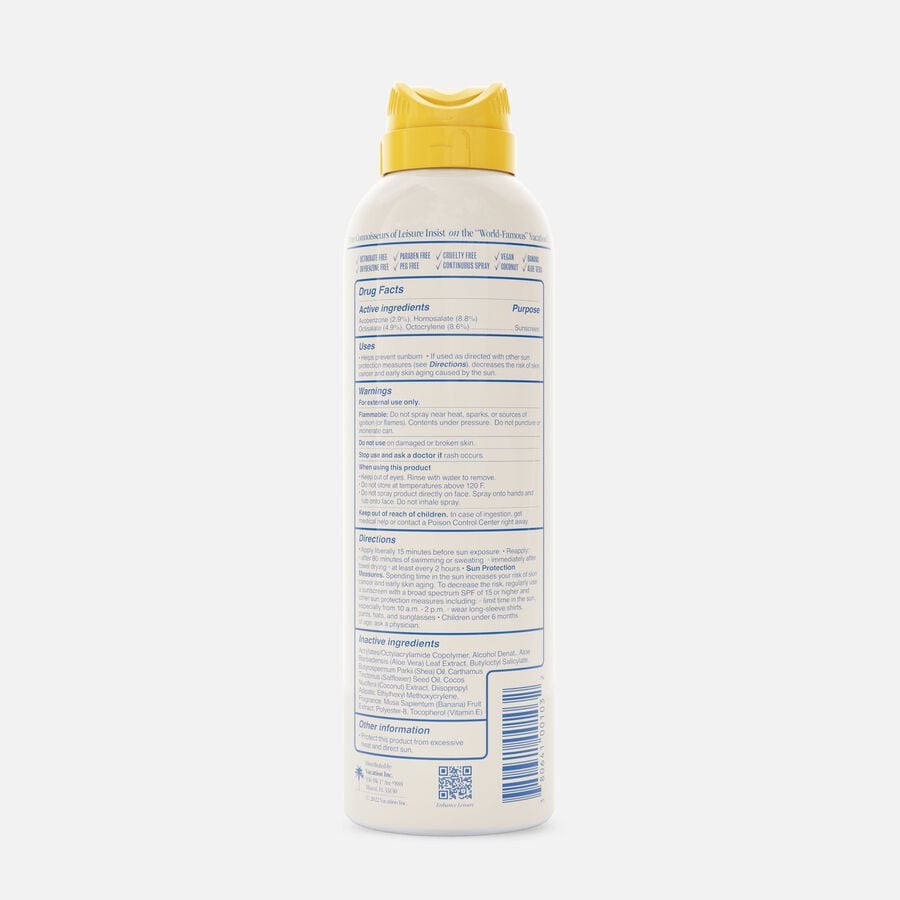 Vacation Classic Sunscreen Spray, SPF 50, 6 oz., , large image number 1