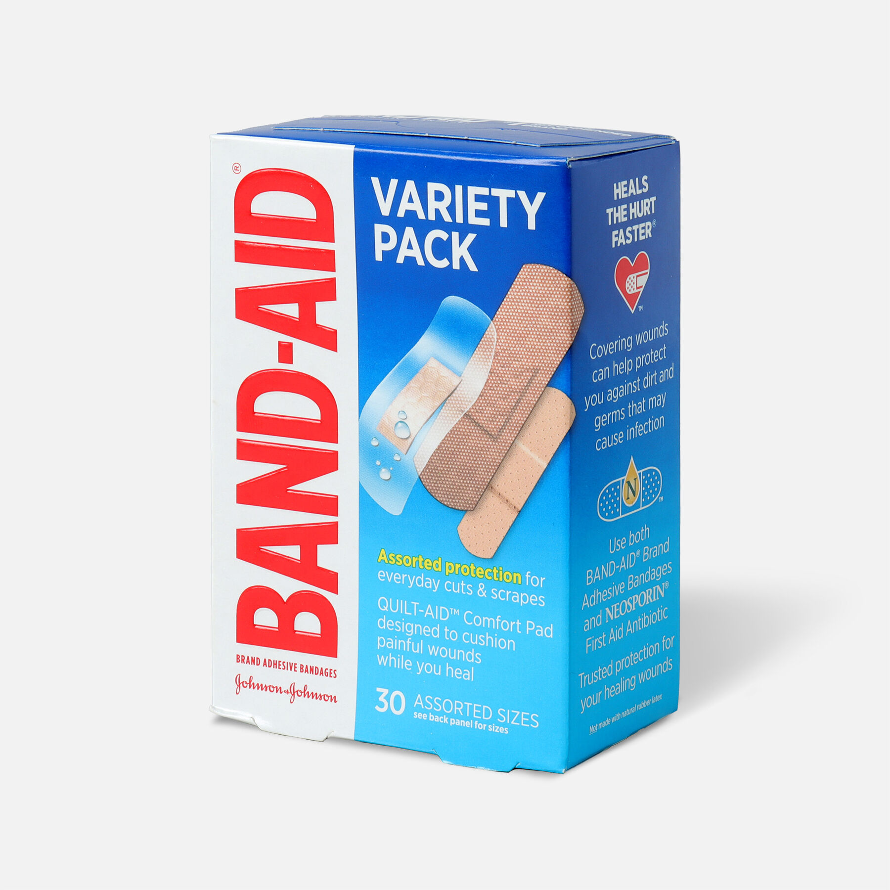 BandAid Adhesive Bandages, Variety Pack 30ct.