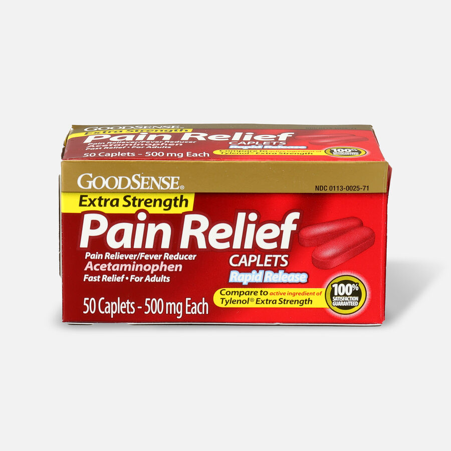 GoodSense® Pain Relief Extra Strength 500 mg Rapid Release Caplets, , large image number 2