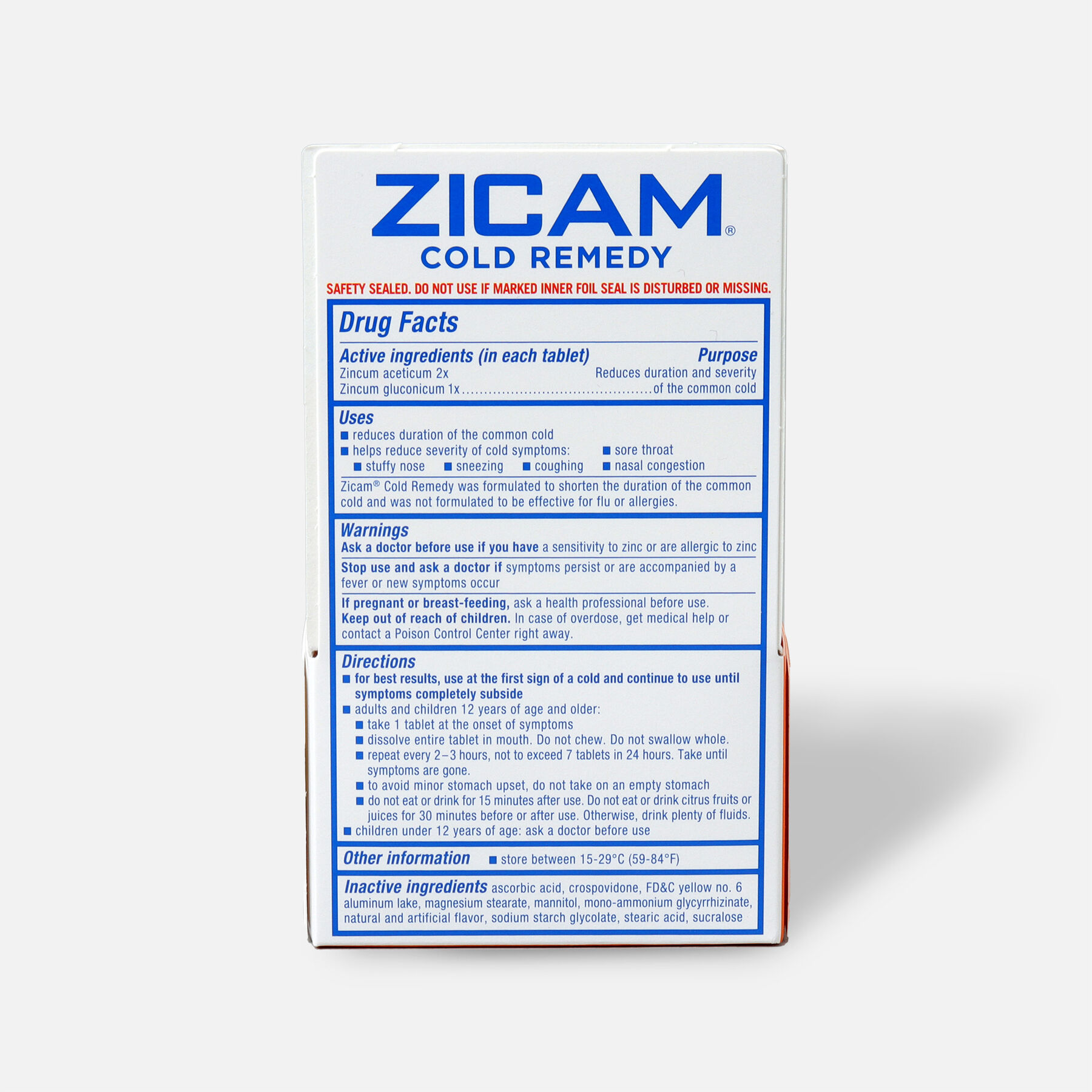 Zicam Cold Remedy RapidMelts with Vitamin C, Citrus, 25 ea