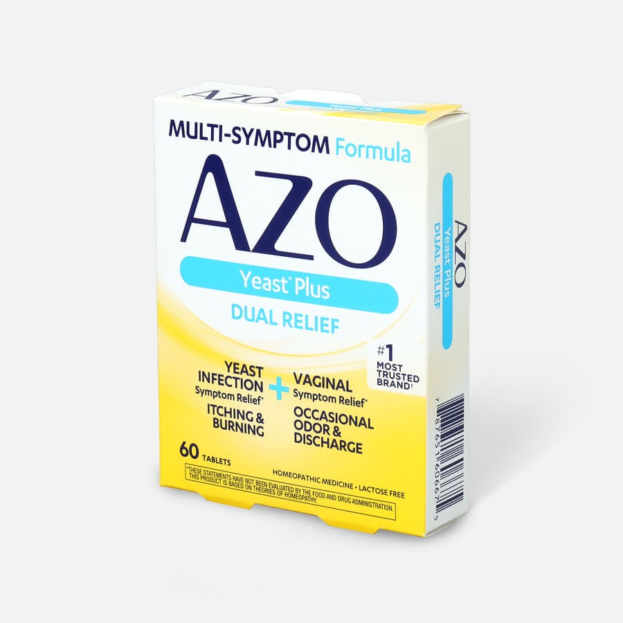 AZO Yeast, Natural Symptom Prevention & Relief, 400 mg, Tablets, 60 ct., , large image number 2