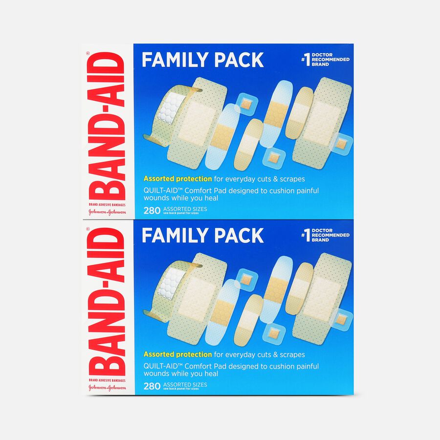 BAND-AID&reg; Family Pack Assorted Adhesive Bandages, 280 ct. (2-Pack), , large image number 0