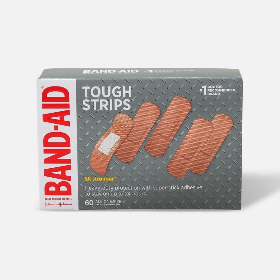 BAND-AID® TOUGH-STRIPS®Adhesive Bandages, 60 ct., , large image number 0