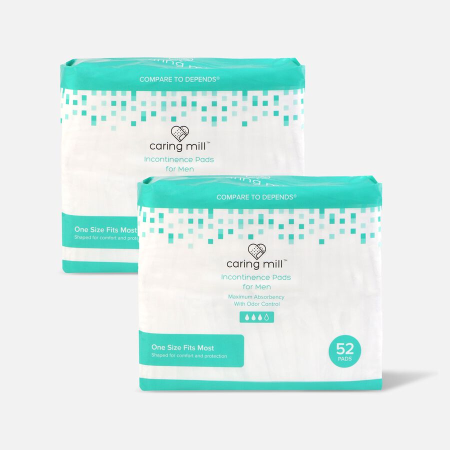 HSA Eligible | Caring Mill™ Incontinence Pads for Men, 52 ct. (2-Pack)