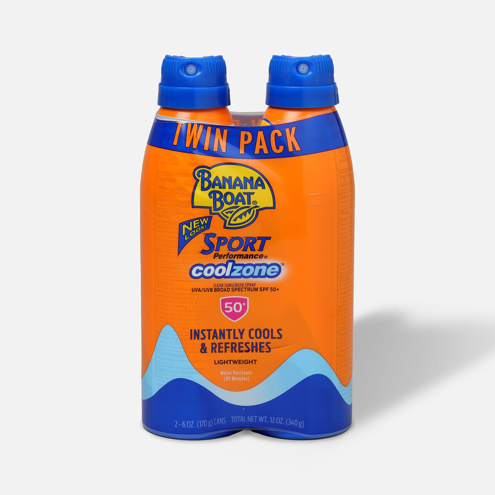 Banana Boat Sport CoolZone Clear Sunscreen Spray SPF 50, 6 oz