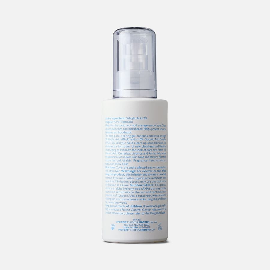 Peter Thomas Roth Goodbye Acne AHA/BHA Acne Clearing Gel Face Body Spot Treatment, 3.4 oz., , large image number 1