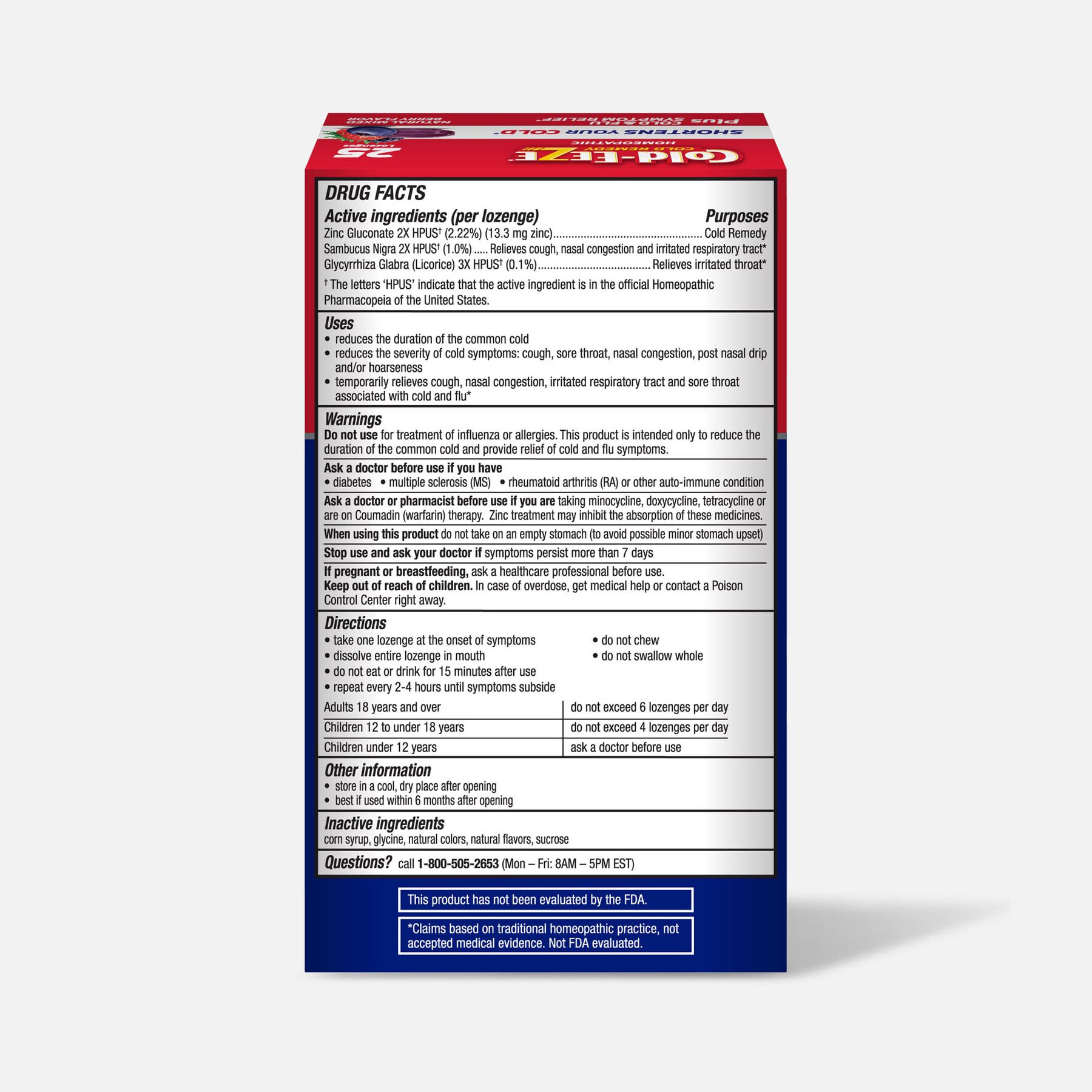 HSA Eligible ColdEEZE Plus Cold and Flu Symptom Relief Natural Mixed