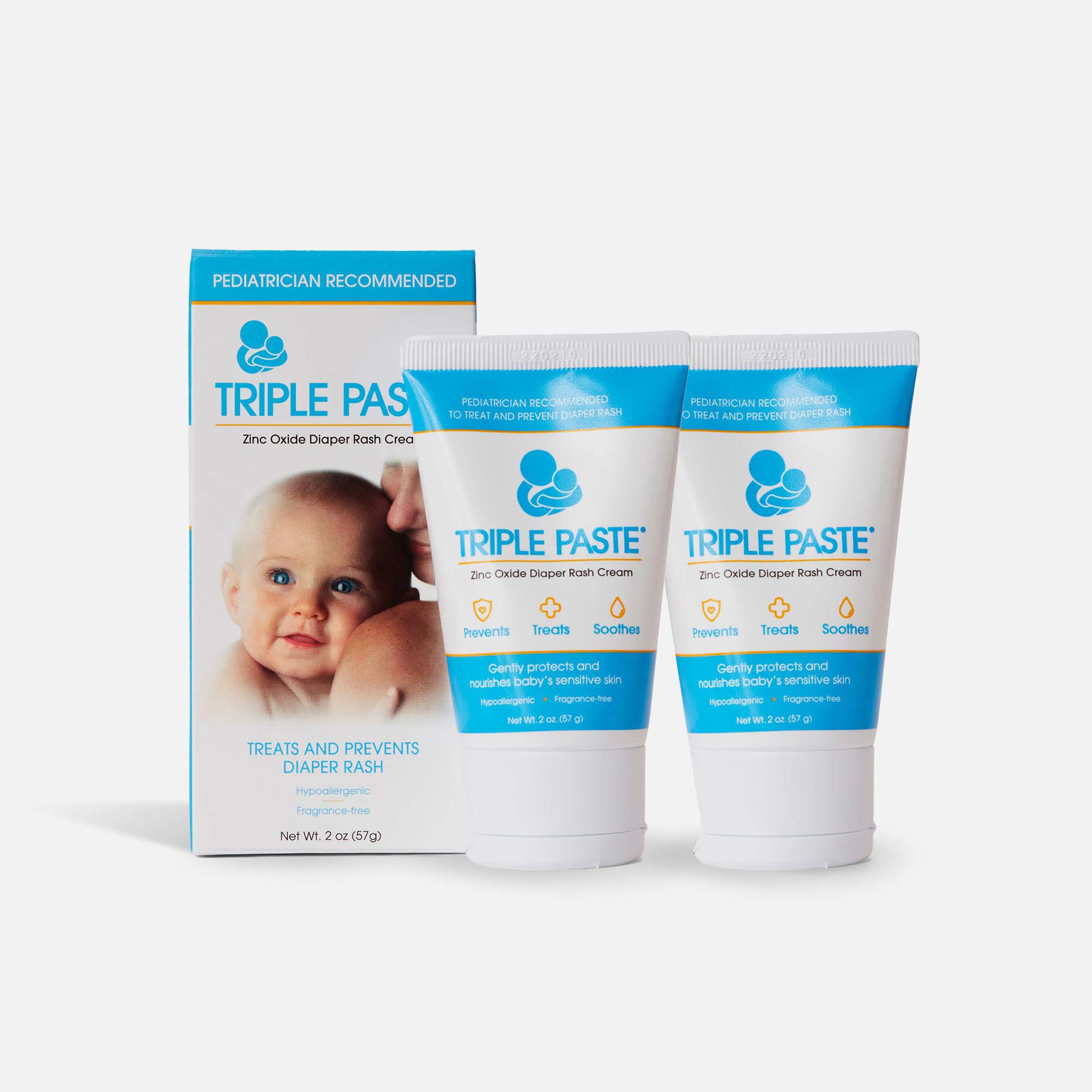 HSA Eligible Triple Paste Diaper Rash Ointment, 2 oz. (2Pack)