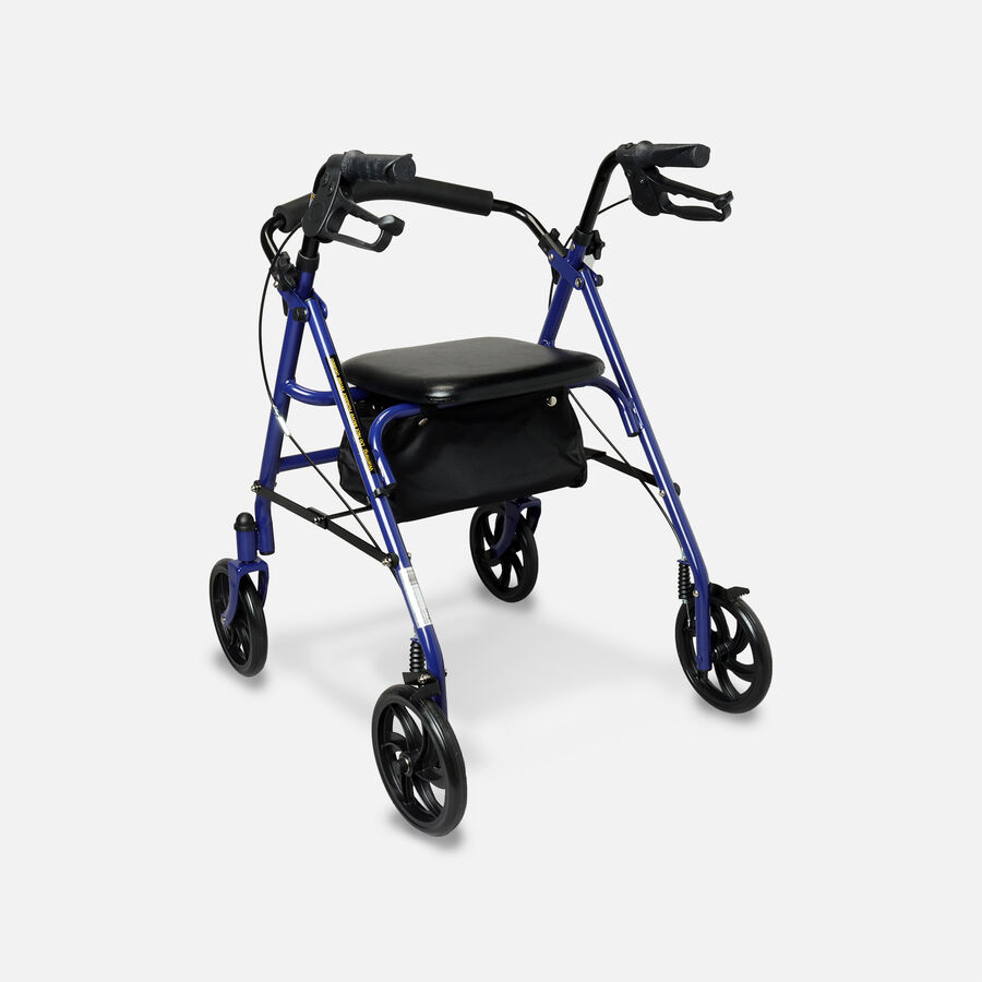 Drive Durable Four Wheel Rollator, 7.5" Casters, Blue, Blue, large image number 3