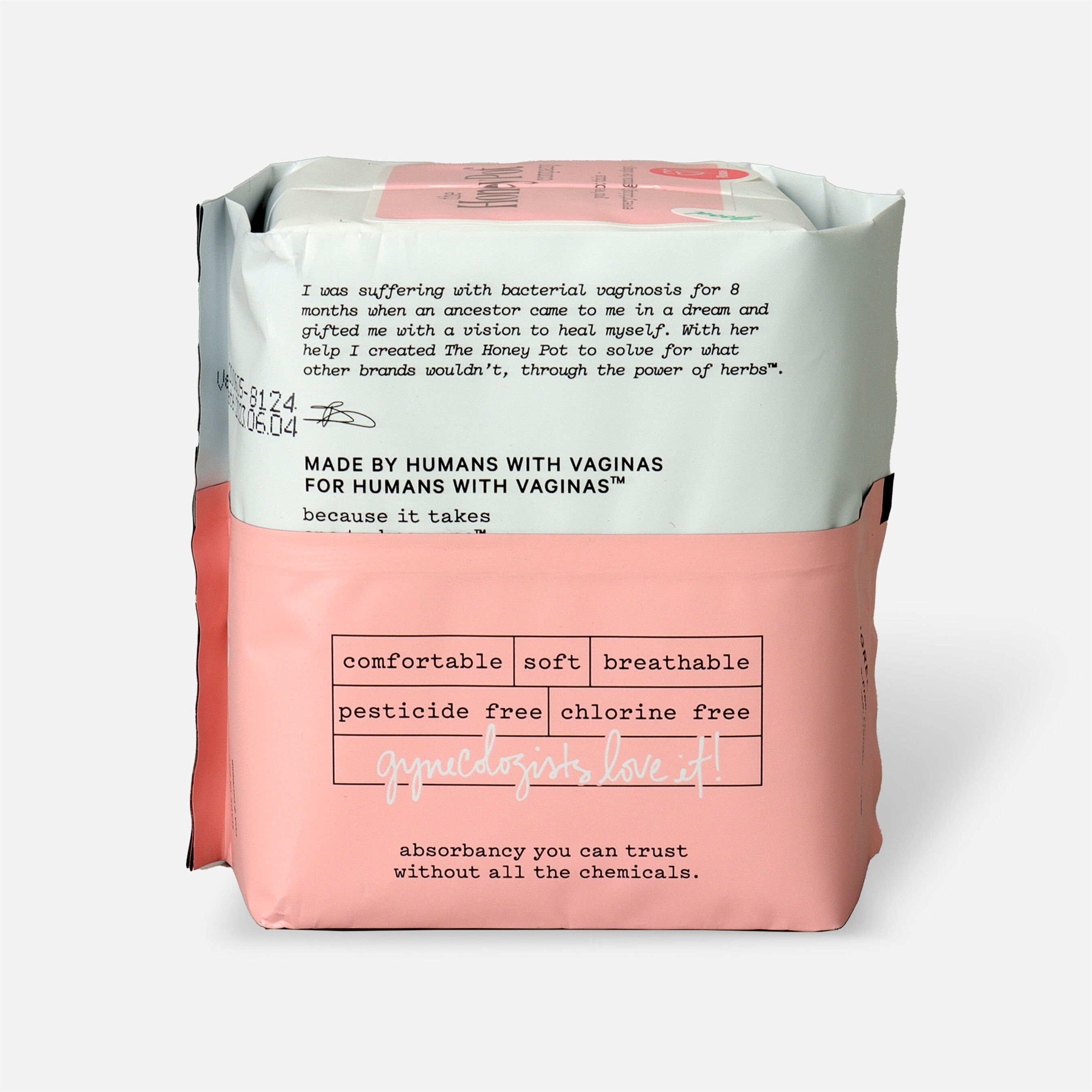 The Honey Pot Postpartum Herbal Pads with Wings, 12ct