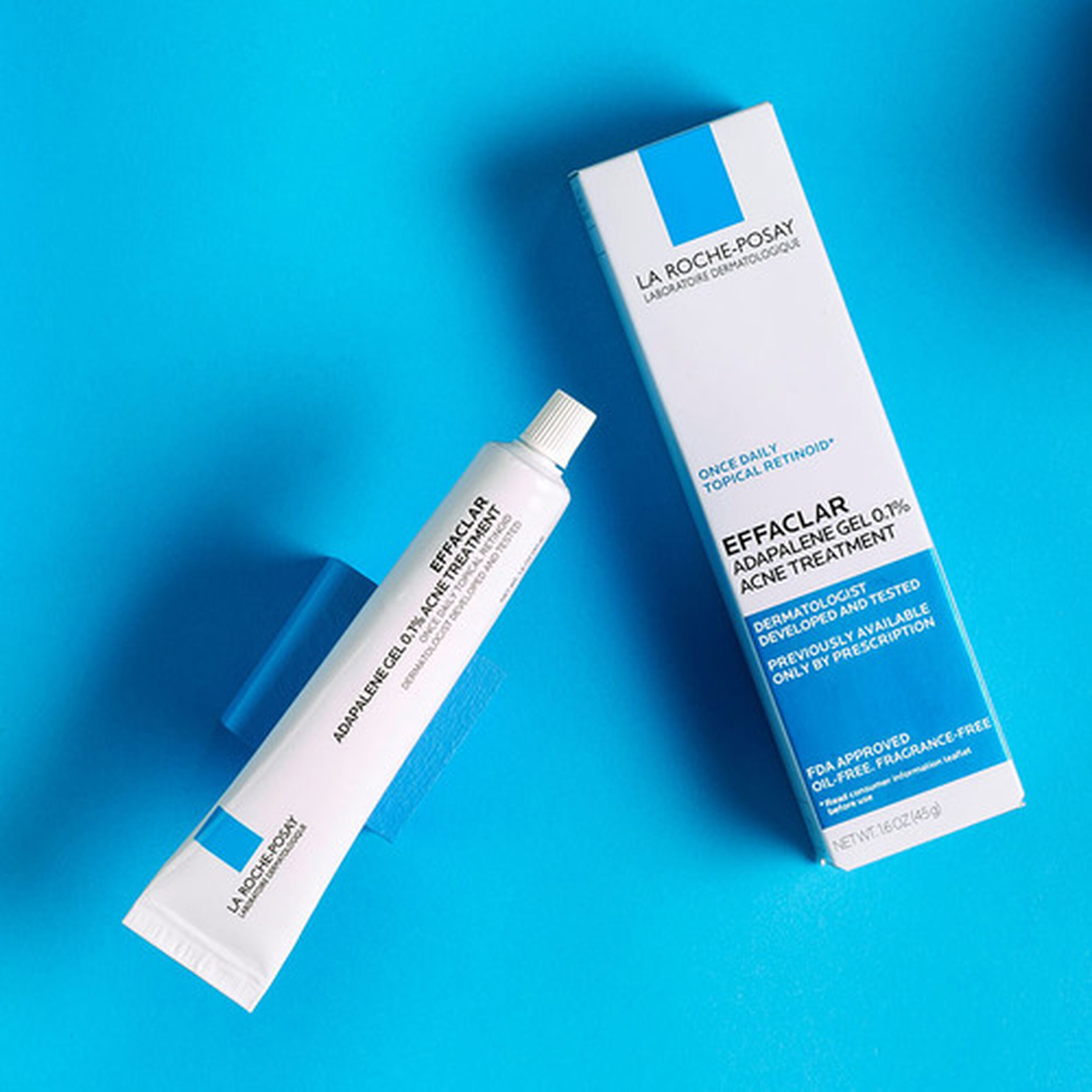 La RochePosay Effaclar Adapalene Gel 0.1, Retinoid Acne Treatment, 1.6oz