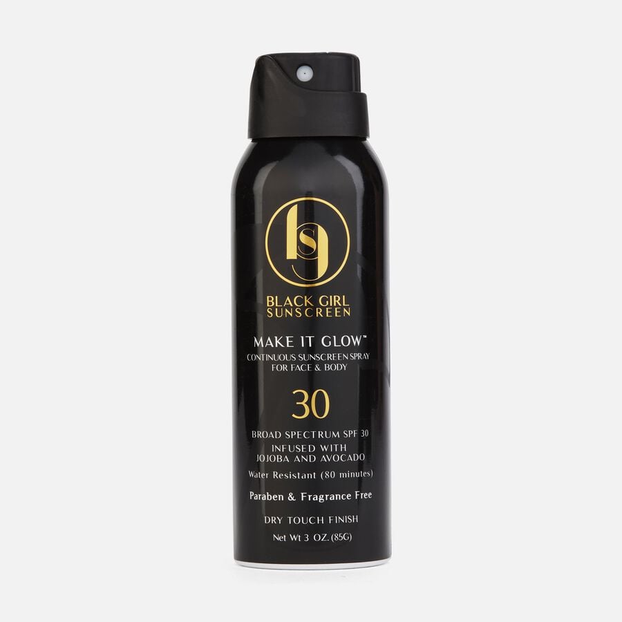 Black Girl Sunscreen Make It Glow Sunscreen Spray, SPF 30, 3 oz., , large image number 0