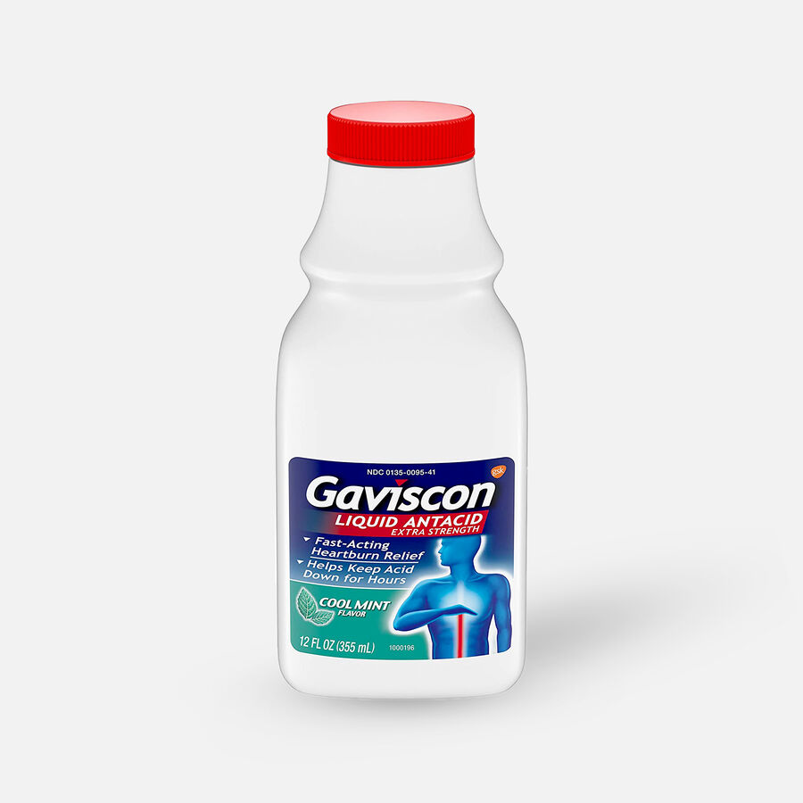 Gaviscon Extra Strength Liquid Antacid, Cool Mint Flavor, 12 fl oz., , large image number 0