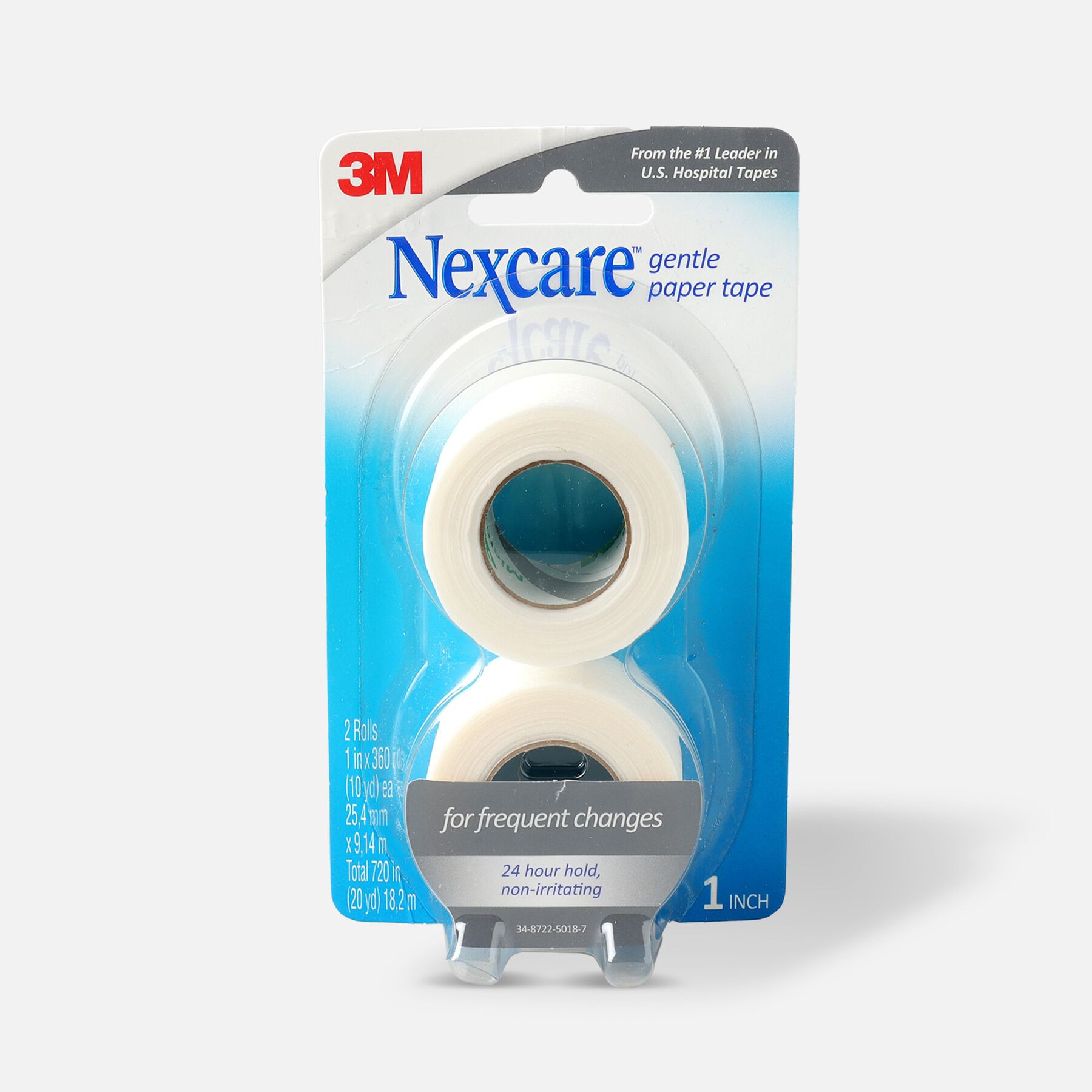 Nexcare Gentle Paper Tape, 1" x 20 yds 2ct