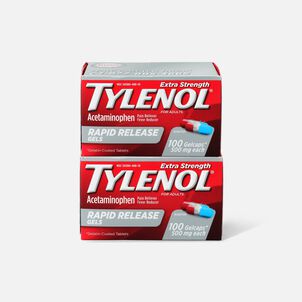 Tylenol Extra Strength Rapid Release Gels, 100 ct. (2-Pack)