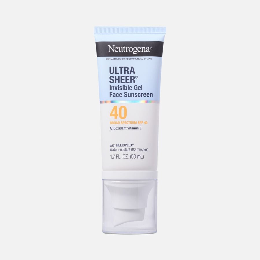 Neutrogena Ultra Sheer Invisible Gel Face Sunscreen SPF 40, 1.7 oz. Tube, , large image number 0