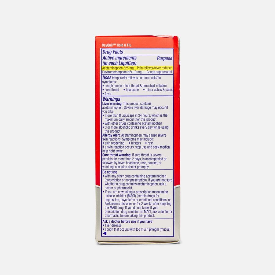 Vicks DayQuil & NyQuil High Blood Pressure Cold & Flu Relief LiquiCaps, 48 ct., , large image number 2
