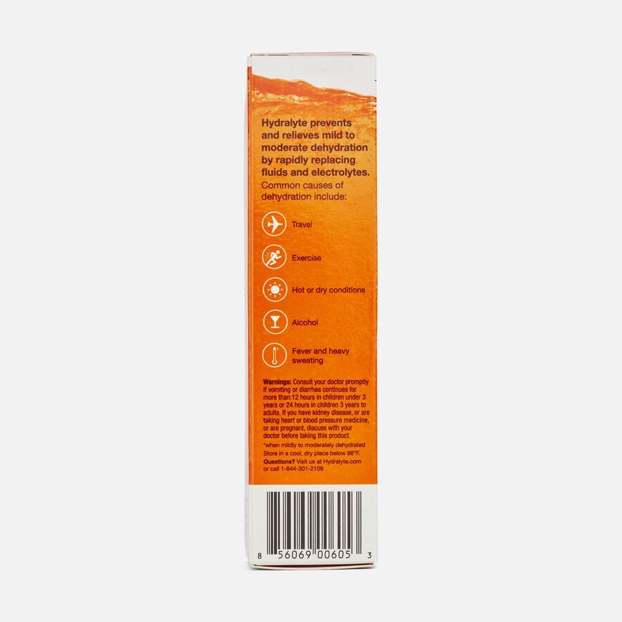 Hydralyte Effervescent Electrolyte Tablets, Orange, 20 ct. (2-Pack), , large image number 4