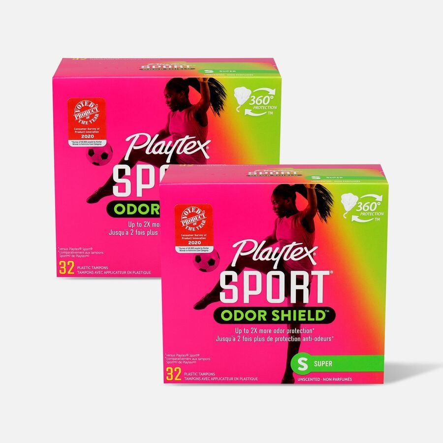 Playtex Sport Odor Shield Super Tampons, 32 ct. (2-Pack), , large image number 0